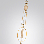 Подвесной светильник с плоским прозрачным плафоном и декоративной вставкой из текстурного камня Tectona  варинант исполнения - 7 | Loft Concept в Орле