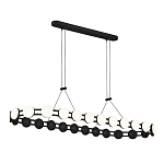 Люстра овальная с круглыми светодиодными источниками света Maxine Light варинант исполнения - 7 | Loft Concept в Орле