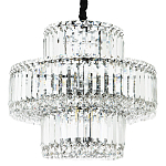Круглая люстра с хрустальным декором Harmonica Crystal Round Chrome Chandelier варинант исполнения - 1 | Loft Concept в Орле