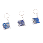 Зеркало брелок складное двухстороннее из натурального камня Лазурит Stone Mirrors варинант исполнения - 8 | Loft Concept в Орле