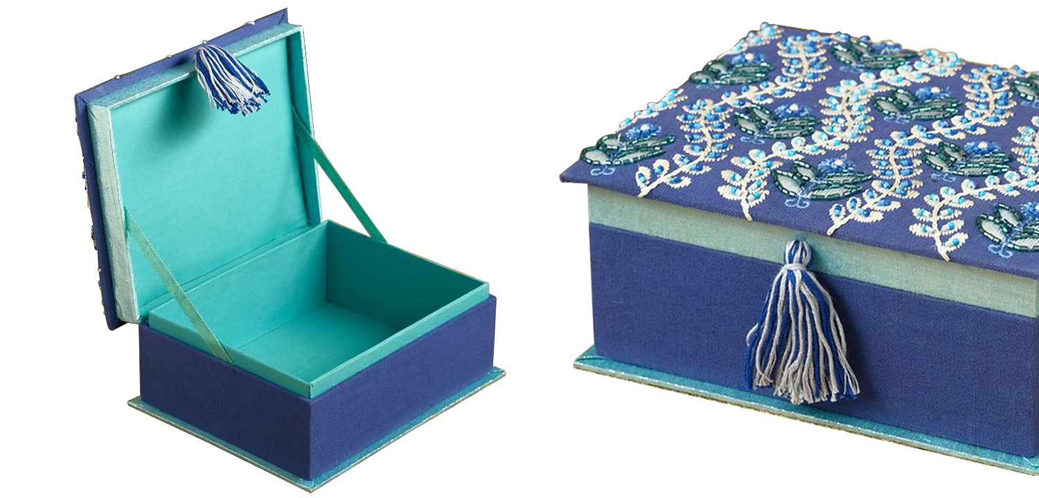 Шкатулка с вышивкой Flower Ornament Beads Embroidery Box Шкатулка с вышивкой Flower Ornament Beads Embroidery Box - Loft-Concept в Орле