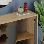 Комод цвета древесины с 3-мя дверцами и выдвижным ящиком темно-серого цвета SPARK CONSOLE OAK ANTHRACITE варинант исполнения - 4 | Loft Concept в Орле