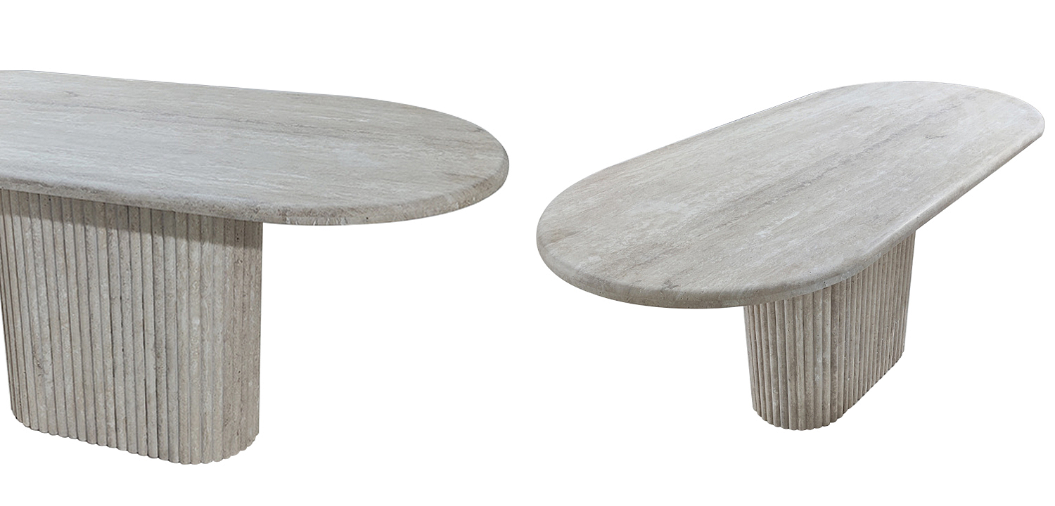 Консоль Annabel Grey Travertine Console Консоль Annabel Grey Travertine Console - Loft-Concept в Орле