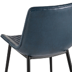 Стул с обивкой из экокожи темно-синего цвета RHOMBUSES UPHOLSTERY варинант исполнения - 7 | Loft Concept в Орле