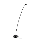 Торшер с изогнутой черной металлической стойкой и цилиндрическим плафоном Davide Groppi варинант исполнения - 8 | Loft Concept в Орле