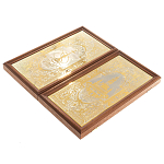 Нарды настольные из натурального камня лазурит и долерит Backgammon from Stone варинант исполнения - 7 | Loft Concept в Орле