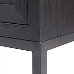 Тумба черная из дерева двухдверная Geometric Double Door Nightstand варинант исполнения - 3 | Loft Concept в Орле