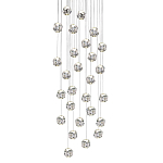 Люстра каскадня с 27-ю прозрачными шарообразными подвесами Bubbles Bocci варинант исполнения - 1 | Loft Concept в Орле