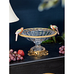 Чаша стеклянная с фигурками разноцветных попугаев на ободке 41 Eden Garden варинант исполнения - 2 | Loft Concept в Орле