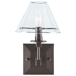 Бра с прозрачным стеклянным абажуром в форме конуса Bartolomeo Bronze варинант исполнения - 2 | Loft Concept в Орле