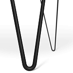 Стол журнальный с круглой столешницей из стекла на 3-х черных ножках Beige Marble варинант исполнения - 6 | Loft Concept в Орле