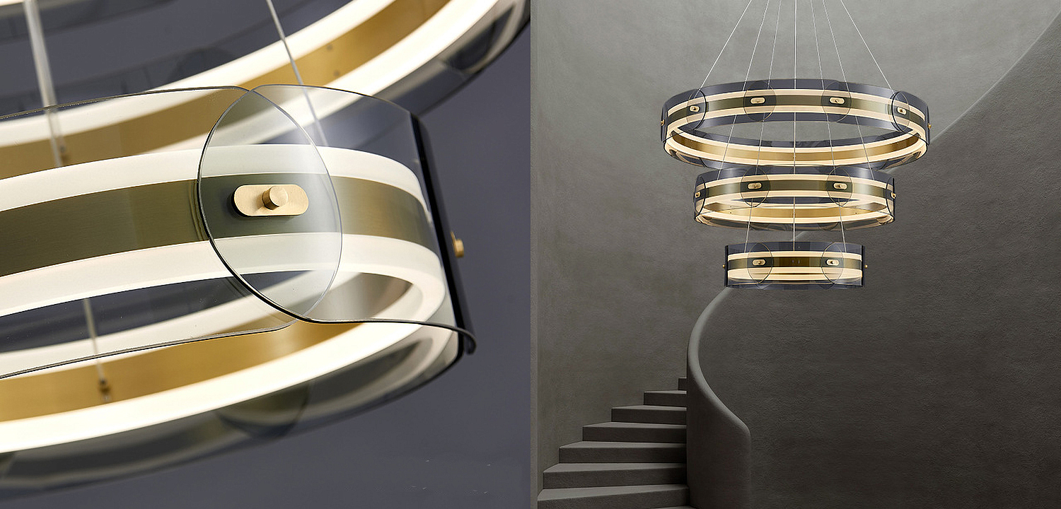 Люстра Gold 3 ring horizontal chandelier Люстра Gold 3 ring horizontal chandelier - Loft-Concept в Орле