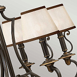 Люстра бронзового цвета с бежевыми абажурами из органзы в классическом стиле Hinkley варинант исполнения - 13 | Loft Concept в Орле