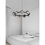 Люстра подвесная светодиодная в форме кольца Gray Ring Chandelier варинант исполнения - 1 | Loft Concept в Орле