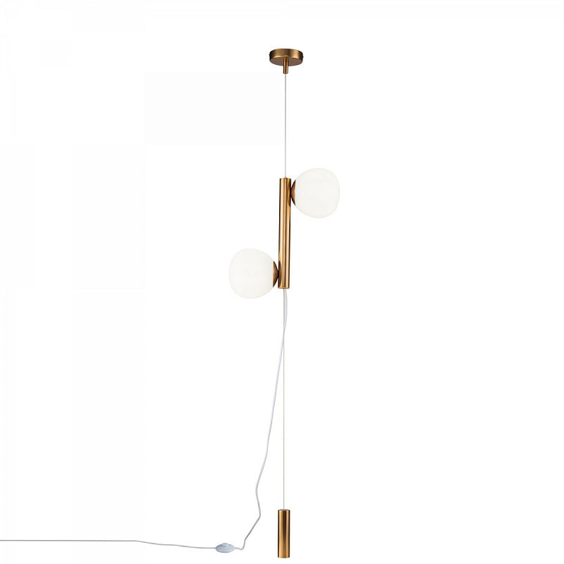 Торшер Tiepolo Ball Floor Lamp Double gold Золотой Белый Торшер Tiepolo Ball Floor Lamp Double gold Золотой Белый в Орле | Loft Concept
