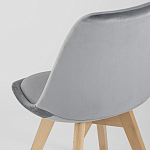 Стул с мягким велюровым сиденьем Arvika Grey варинант исполнения - 6 | Loft Concept в Орле