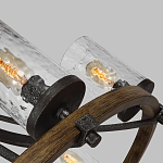 Люстра с цилиндрическим плафонами из толстого волнистого стекла в индустриальном стиле Feiss варинант исполнения - 9 | Loft Concept в Орле