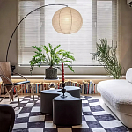 Дизайнерский журнальный стол чёрный изогнутой формы Alefy варинант исполнения - 2 | Loft Concept в Орле