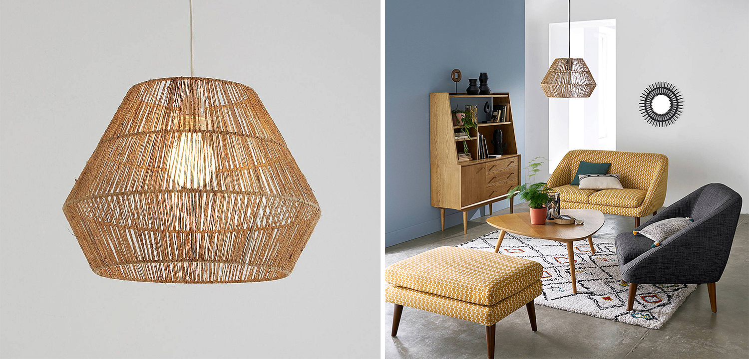 Подвесной светильник Signe Wicker Hemp Beige Подвесной светильник Signe Wicker Hemp Beige - Loft-Concept в Орле