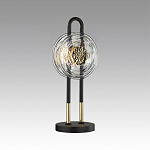 Настольная лампа с черным основанием и золотистым декором Bruno варинант исполнения - 3 | Loft Concept в Орле