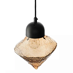 Подвесной светильник с янтарным рельефным плафоном Lamp with Frozen Glass Effect варинант исполнения - 3 | Loft Concept в Орле