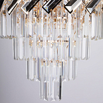 Люстра многоярусная с переплетенными металлическими элементами черного и золотого цвета и прозрачными хрустальными подвесками Empire Chandelier Crystal варинант исполнения - 8 | Loft Concept в Орле