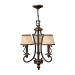 Люстра бронзового цвета с бежевыми абажурами из органзы в классическом стиле Hinkley варинант исполнения - 14 | Loft Concept в Орле
