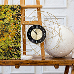 Часы настенные из металла с чёрным циферблатом Current Time варинант исполнения - 4 | Loft Concept в Орле