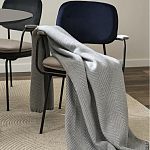 Плед из шерсти мериноса серого цвета 130×180 см Gray Waves варинант исполнения - 4 | Loft Concept в Орле