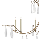 Люстра с прозрачными каплевидными подвесками Elegant Thin Chandelier варинант исполнения - 1 | Loft Concept в Орле