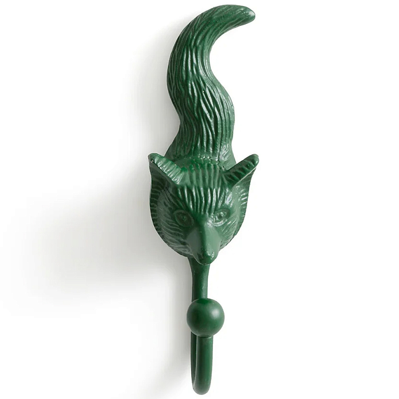 Настенный крючок лиса Fox Wall Hook Green Зеленый Настенный крючок лиса Fox Wall Hook Green Зеленый в Орле | Loft Concept