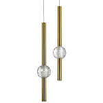 Подвесной светильник с 2-мя плафонами Celestin Spheres Brass Hanging Lamp варинант исполнения - 1 | Loft Concept в Орле