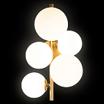 Бра с золотым основанием и 5-ю белыми шарообразными плафонами Bubble варинант исполнения - 1 | Loft Concept в Орле