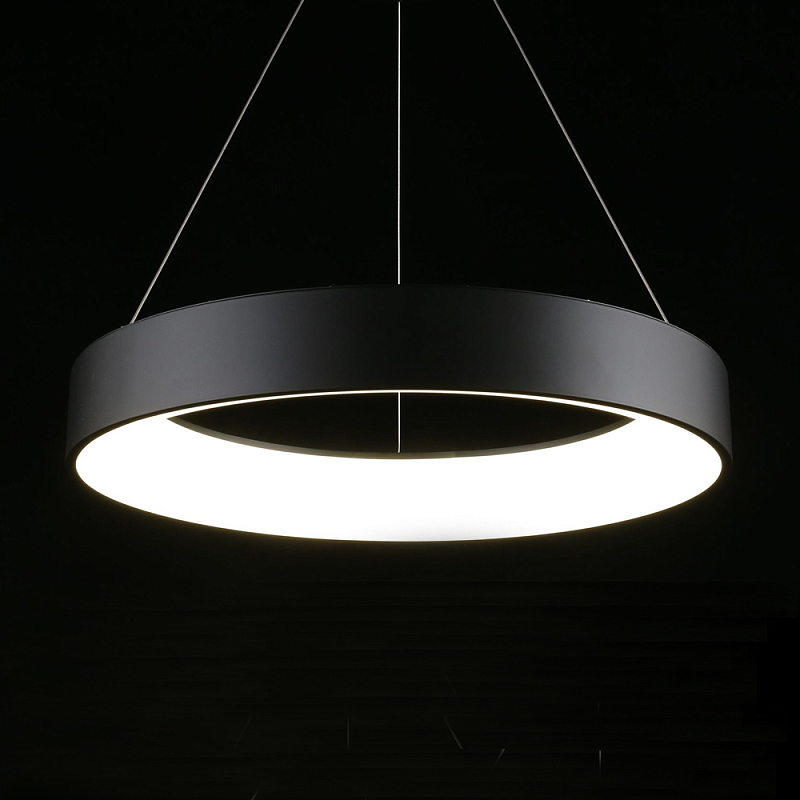 Люстра подвесная светодиодная Black Circle Черный Люстра подвесная светодиодная Black Circle Черный в Орле | Loft Concept