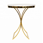 Кофейный столик на подстолье золотого цвета Noelle варинант исполнения - 2 | Loft Concept в Орле