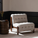 Кресло с деревянным каркасом и обивкой из ткани букле Medieval Furniture варинант исполнения - 2 | Loft Concept в Орле