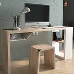 Письменный стол прямоугольный с полочкой под столешницей EcoComb варинант исполнения - 2 | Loft Concept в Орле