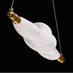 Люстра горизонтальная с волнистым белым плафоном Golden Swirl варинант исполнения - 8 | Loft Concept в Орле