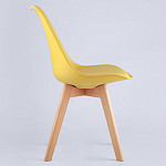 Стул с основой из пластика и мягким сиденьем Arvika Yellow варинант исполнения - 3 | Loft Concept в Орле