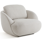 Полукруглое кресло из обивки меланж Halle Melange Armchair варинант исполнения - 1 | Loft Concept в Орле