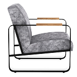 Кресло серый велюр с жесткими подлокотниками на полозьях Ashton варинант исполнения - 2 | Loft Concept в Орле