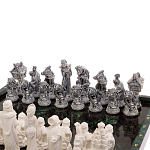 Шахматы Русские сказки с доской из натурального камня Змеевик Decorative Thematic Chess варинант исполнения - 2 | Loft Concept в Орле