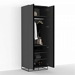 Двухдверный шкаф цвета графит Strict Lines варинант исполнения - 3 | Loft Concept в Орле