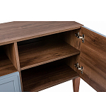 ТВ-тумба серая из массива бука с 2-мя дверками и ящиком Wenge Light варинант исполнения - 5 | Loft Concept в Орле