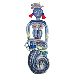 Кукла из одежды и павлопосадских платков Rusalka Blue Jeans варинант исполнения - 1 | Loft Concept в Орле