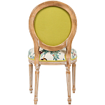 Стул из массива бука бежевый с изображением птиц в саду Beige Green Chinoiserie Blue Bird Chair варинант исполнения - 2 | Loft Concept в Орле