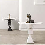 Дизайнерский журнальный стол белый в форме геометрических фигур Cydogic варинант исполнения - 3 | Loft Concept в Орле