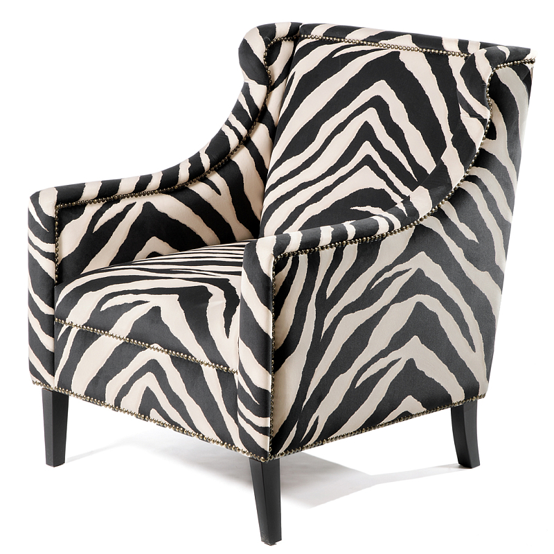 Кресло Chair Jenner Zebra Черно-белый Черный Кресло Chair Jenner Zebra Черно-белый Черный в Орле | Loft Concept