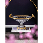 Чаша из прозрачного стекла с бронзовым ободком и фигурками бабочек Eden Garden варинант исполнения - 2 | Loft Concept в Орле