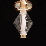 Подвесной светильник с вертикальной композицией из прозрачных и янтарных стеклянных шаров и ромбов Gabriel Scott Luna варинант исполнения - 18 | Loft Concept в Орле